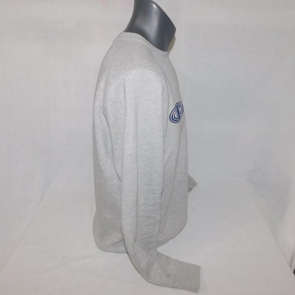 Champion Mens L Gray Logo Spellout Crewneck Sweatshirt Activewear Gym Athleisure - Picture 9 of 12